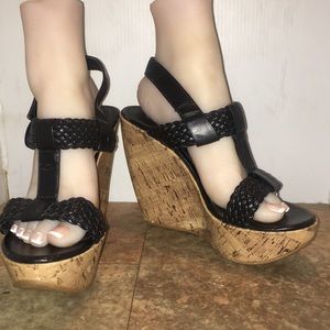 Decree cork wedge sandals sz 8